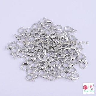 Túi 50c/100c khoá càng cua xi bạc size 12mm làm trang sức/ phụ kiện