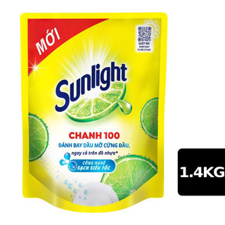 NƯỚC RỬA CHÉN BÁT SUNLIGHT CHANH 100 TÚI 1,4Kg