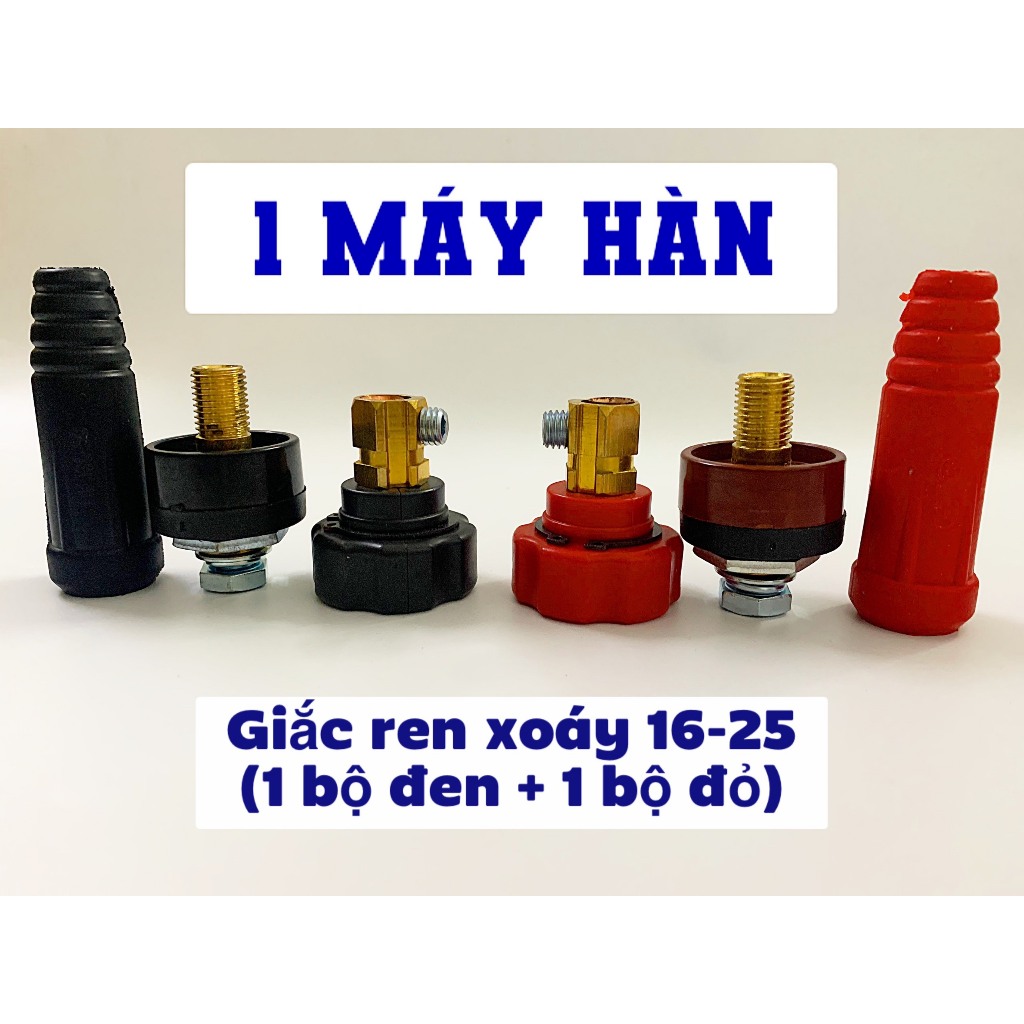 GIắc nối nhanh máy hàn cho 01 máy  - Giắc ren xoáy hàng đẹp