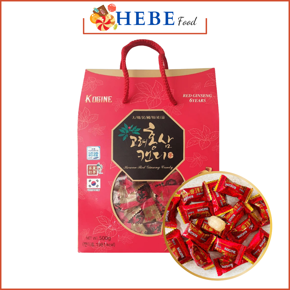 Kẹo Sâm Korean Red Ginseng Candy Kogine Hàn Quốc Hộp 500g