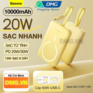 Sạc Dự Phòng Không Dây Baseus 6000mAh 10000mAh PD 20W/30W Kèm Cáp,Sạc không dây từ tính Max 15W