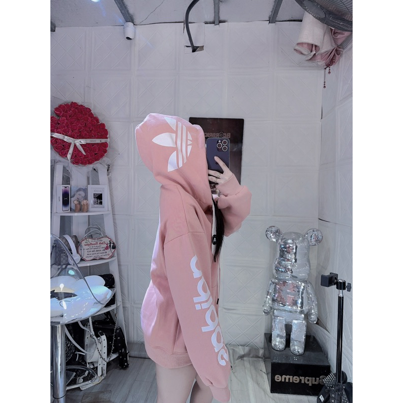 Áo Khoác nỉ dass dập full tay mũ hai lớp siêu dày JELLYSTORE về đù 4 màu ảnh thật kèm ảnh mẫu siêu đẹp