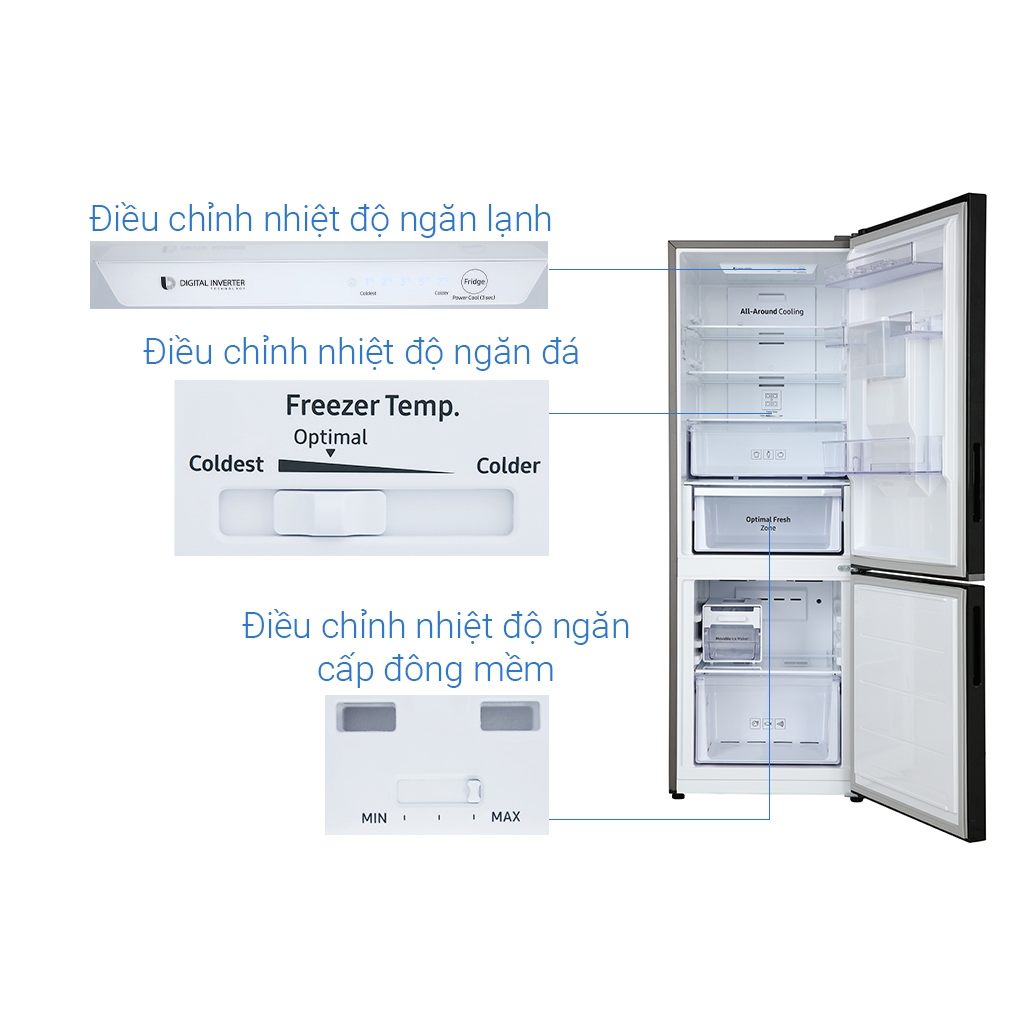 Tủ lạnh Samsung Inverter 307 lít RB30N4170BU/SV - Miễn phí giao + lắp Toàn Quốc