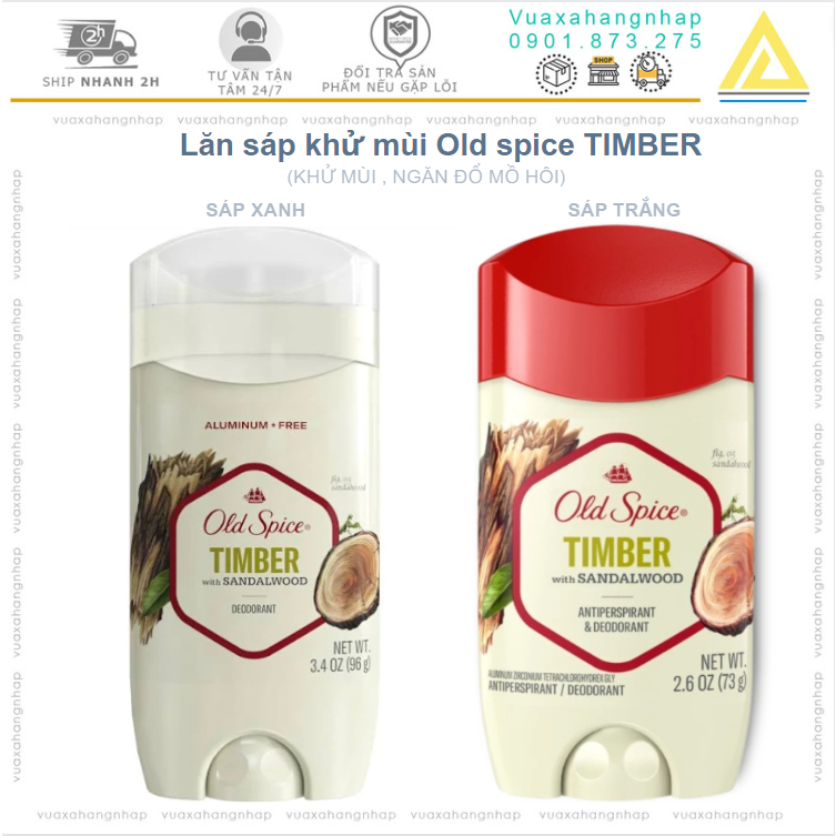 Lăn Khử Mùi Sáp Old Spice TIMBER 96g