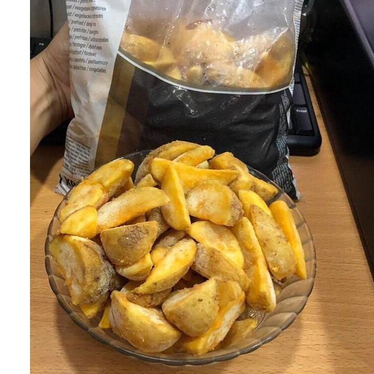 Khoai tây đông lạnh cắt sợi và múi 1kg Marquise của Bỉ - Date 07/08/2024