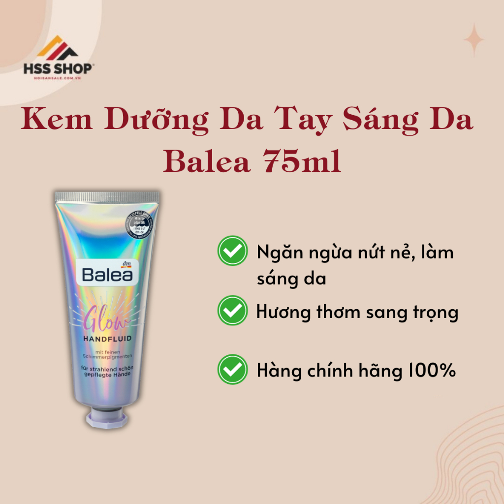 Kem Dưỡng Da Tay Sáng Da  Balea 75ml
