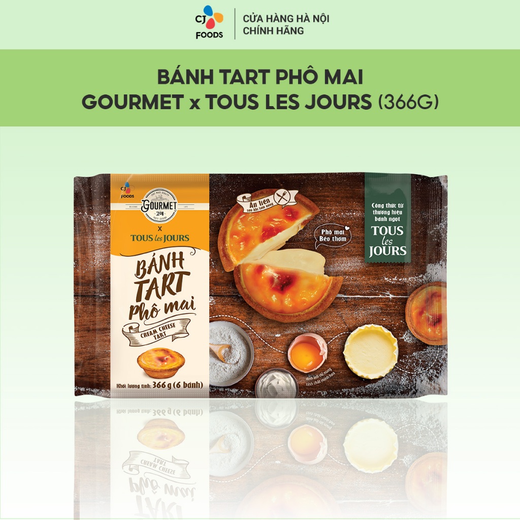 Bánh Tart Trứng / Bánh Tart Phô Mai CJ Gourmet x Tous les Jours _ Thơm ngon tiện lợi