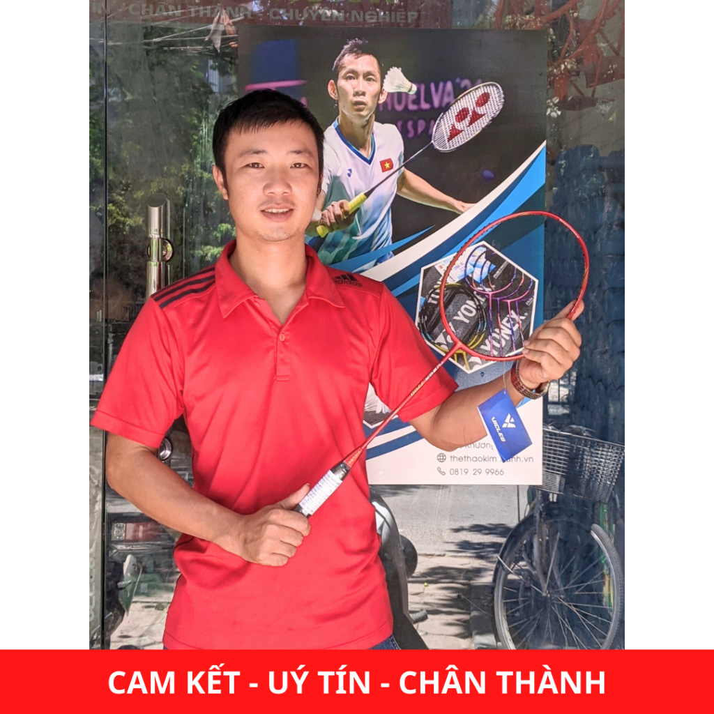 Vợt cầu lông Vicleo Tubor 7500 mức căng 10kg, 11kg màu trắng khung carbon chính hãng