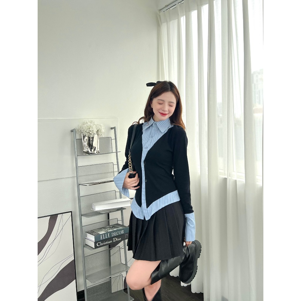 Áo sơ mi dáng ôm vạt nhọn tôn eo - 247store.vn - Aothunphoisomi8913_P0K26