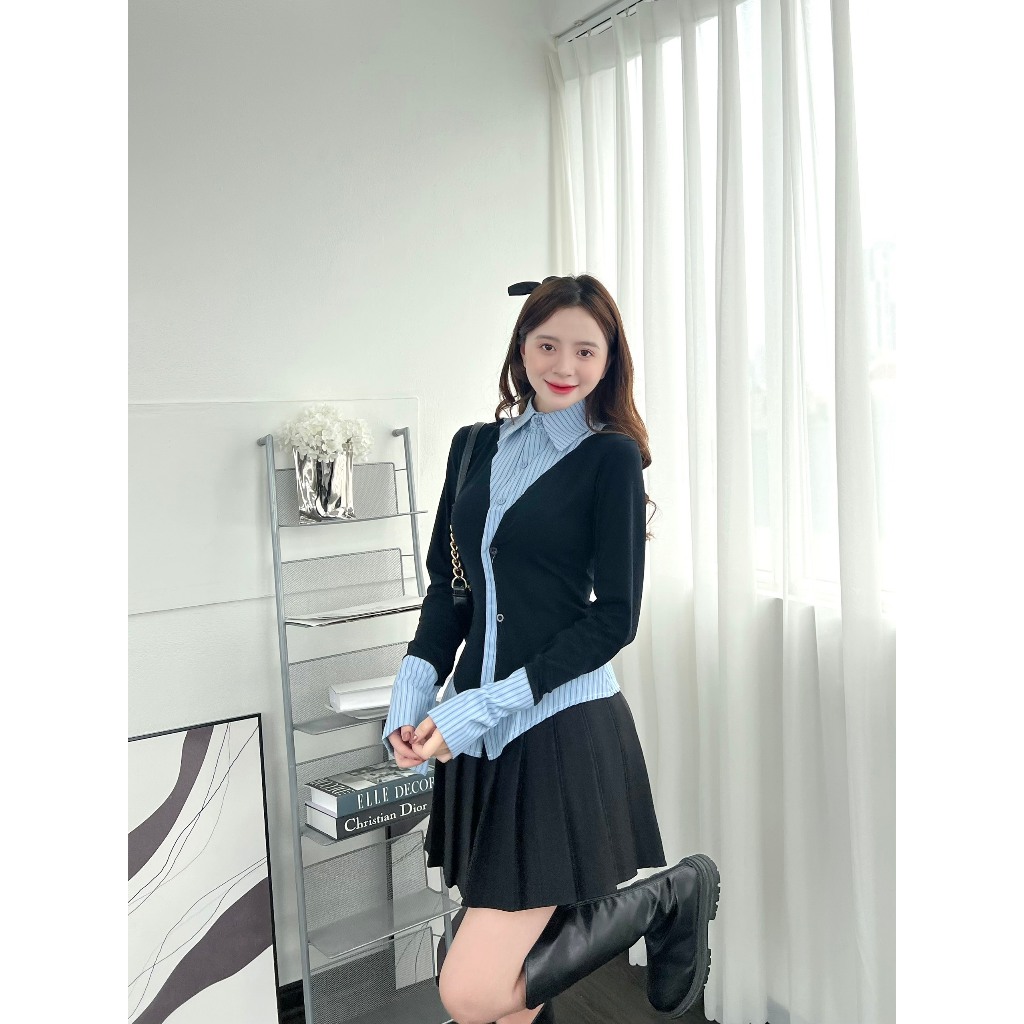 Áo sơ mi dáng ôm vạt nhọn tôn eo - 247store.vn - Aothunphoisomi8913_P0K26