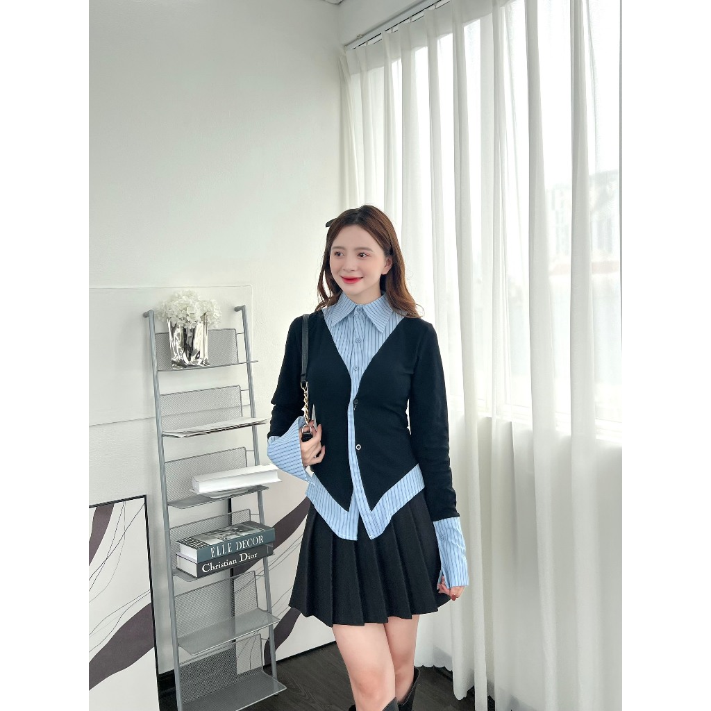 Áo sơ mi dáng ôm vạt nhọn tôn eo - 247store.vn - Aothunphoisomi8913_P0K26