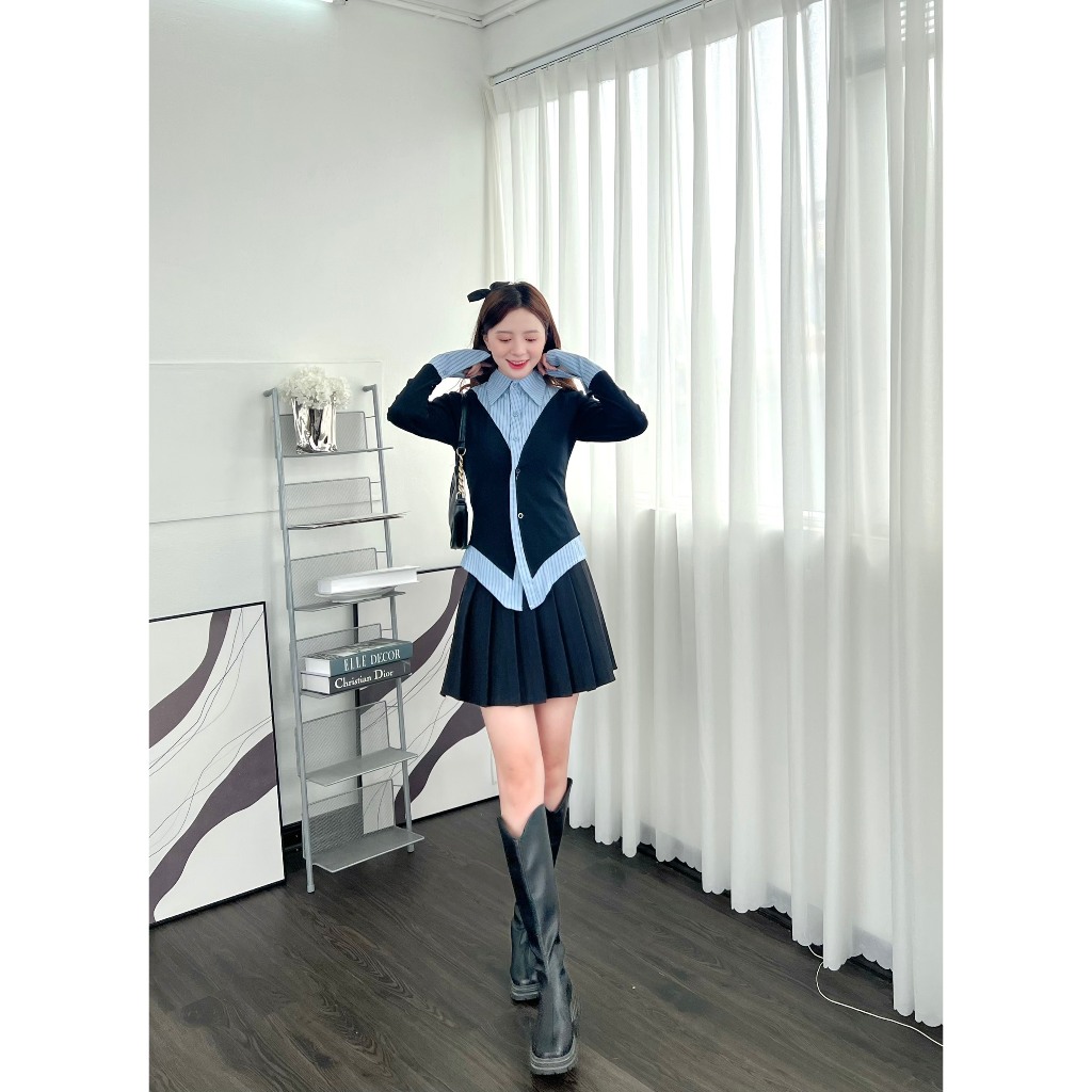 Áo sơ mi dáng ôm vạt nhọn tôn eo - 247store.vn - Aothunphoisomi8913_P0K26