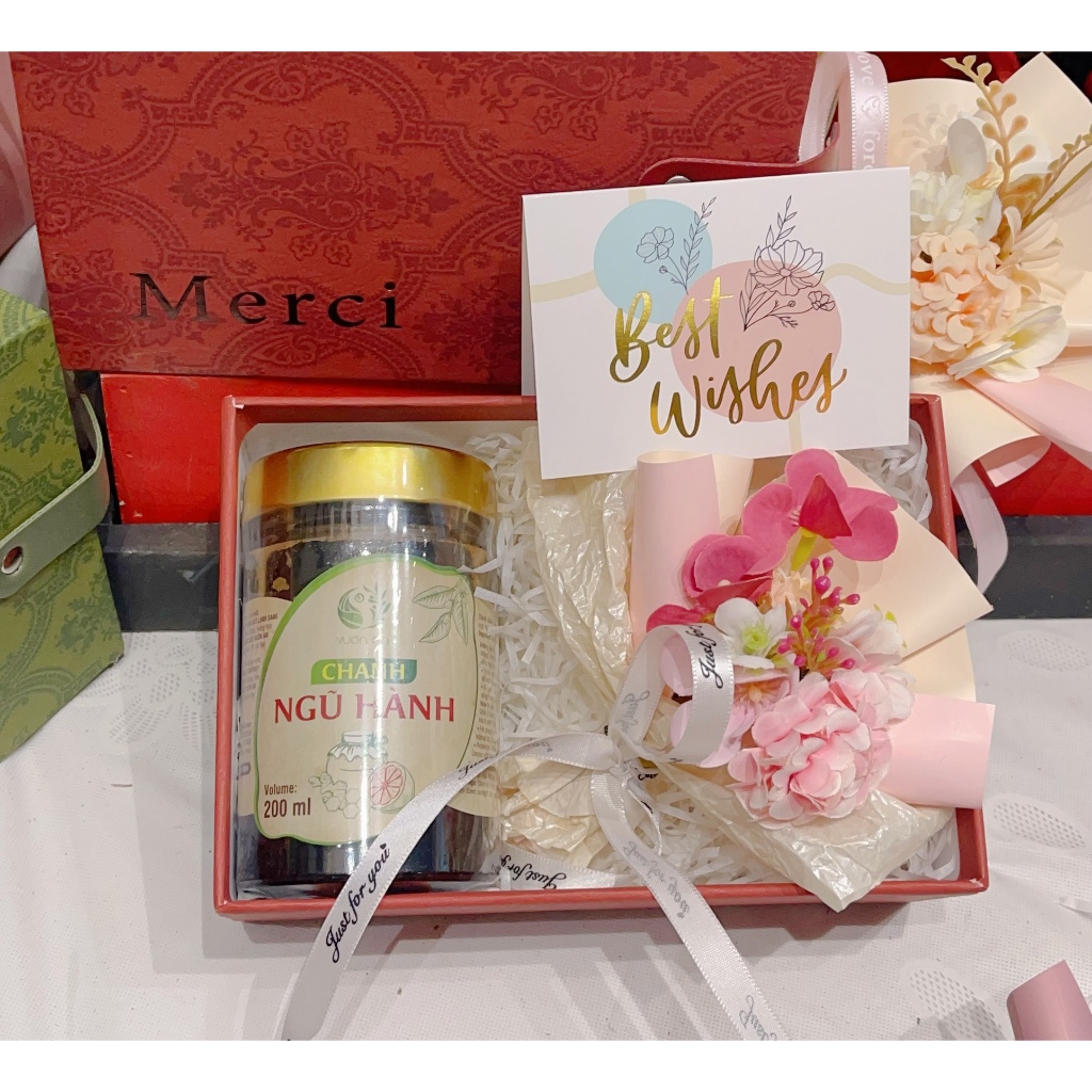 Bó hoa lụa mini xinh xắn phù hợp trang trí hộp quà ngày lễ Hy Hy Store