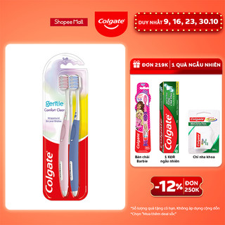 Bộ 2 Bàn chải Colgate Gentle Comfort Clean lông chải 2 tầng chải sạch dịu nhẹ