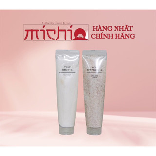 Sữa rửa mặt tẩy da chết Face soap SCrub Muji 120g Nhật Bản