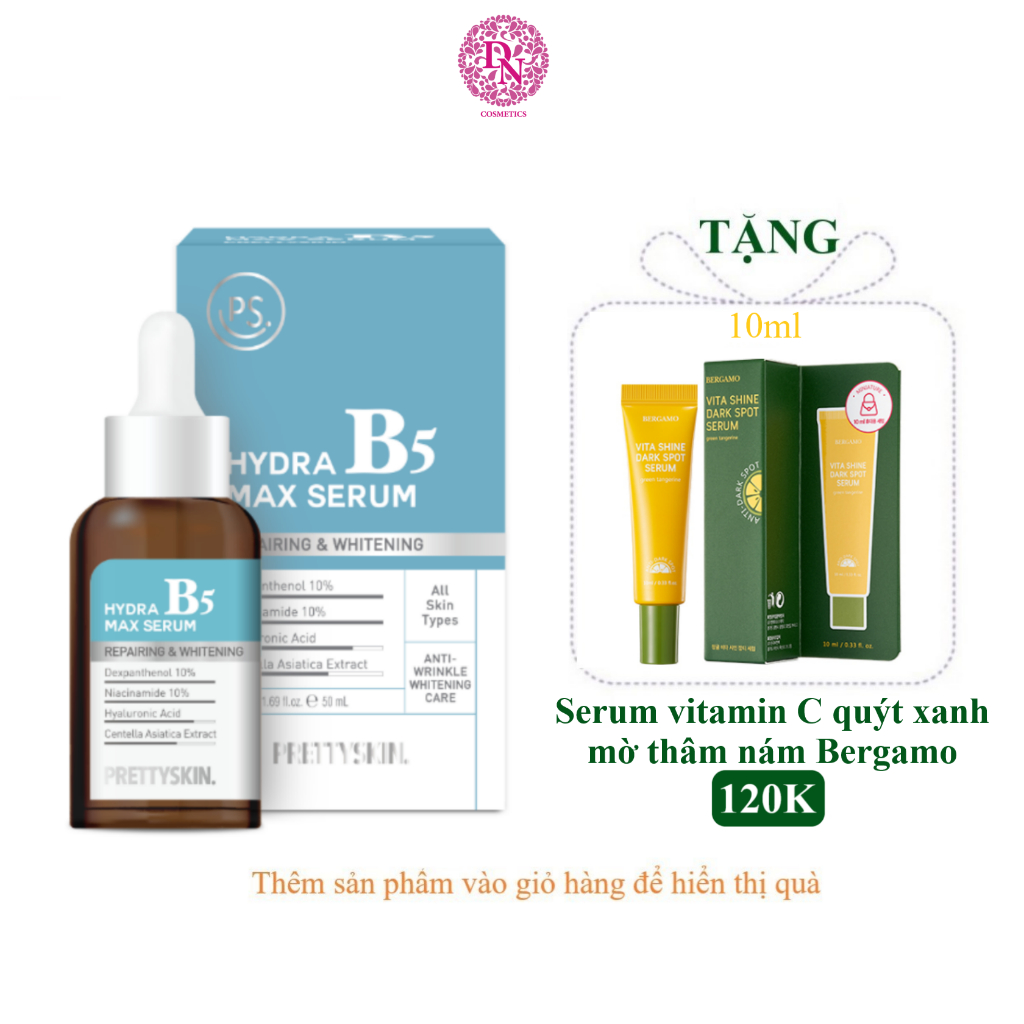 Serum B5 Pretty Skin Hydra Max Tinh Chất Phục Hồi Và Dưỡng Trắng Da 50ml