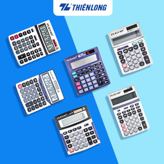 Máy tính cầm tay văn phòng để bàn 12 số tiện lợi Thiên Long FLEXIO - Phù hợp học sinh, máy tính toán cửa hàng tính tiền