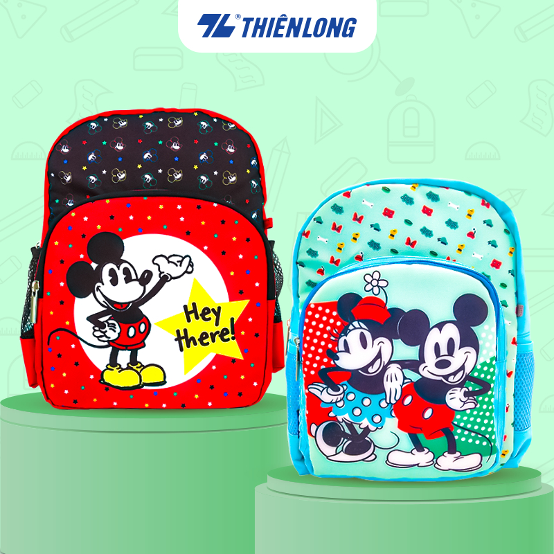 Ba lô mầm non nhân vật Mickey đáng yêu Thiên Long Điểm 10 TP-BP060/MI TP-BP062/MI/ - 2 màu lựa chọn Xanh lá/Đỏ