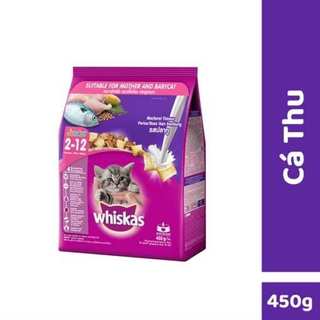Thức ăn hạt cho mèo con whiskas junior gói 450g