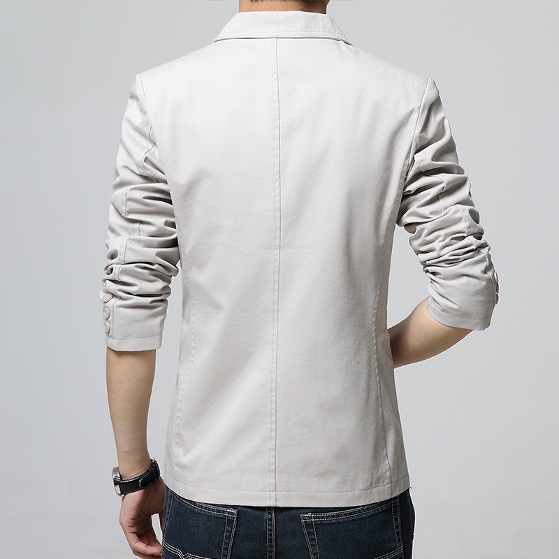 Áo Khoác Blazer Nam Hàn Quốc, Áo Vest nam Blazer chất linen bột cao cấp
