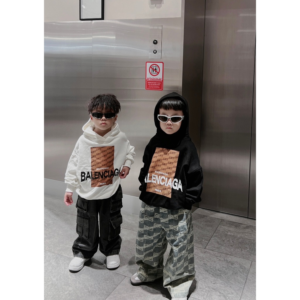 Áo nỉ hoodie cho bé ba len paris ô vuông, áo nỉ mũ thu đông cho bé,TP KIDS,[M537]