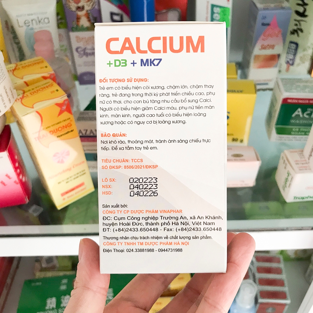 Calcium D3 MK7 - bổ sung canxi & vitamin D3, K2