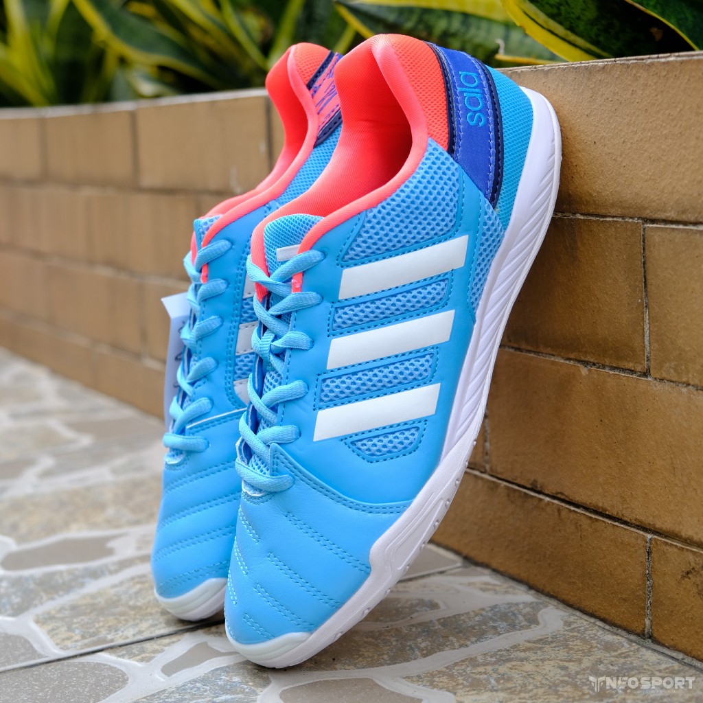 Giày Bóng Đá Futsal Top Sala Xanh Da Đế Trắng IC