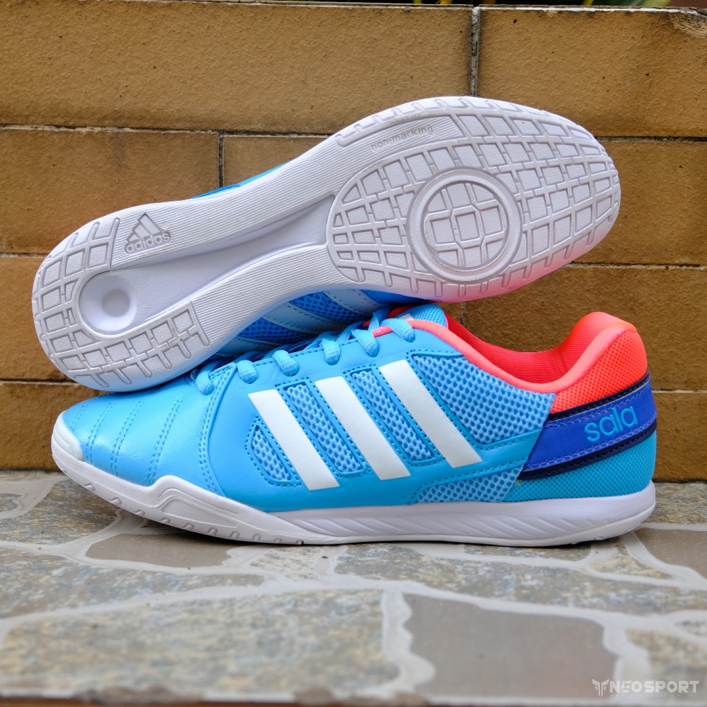 Giày Bóng Đá Futsal Top Sala Xanh Da Đế Trắng IC