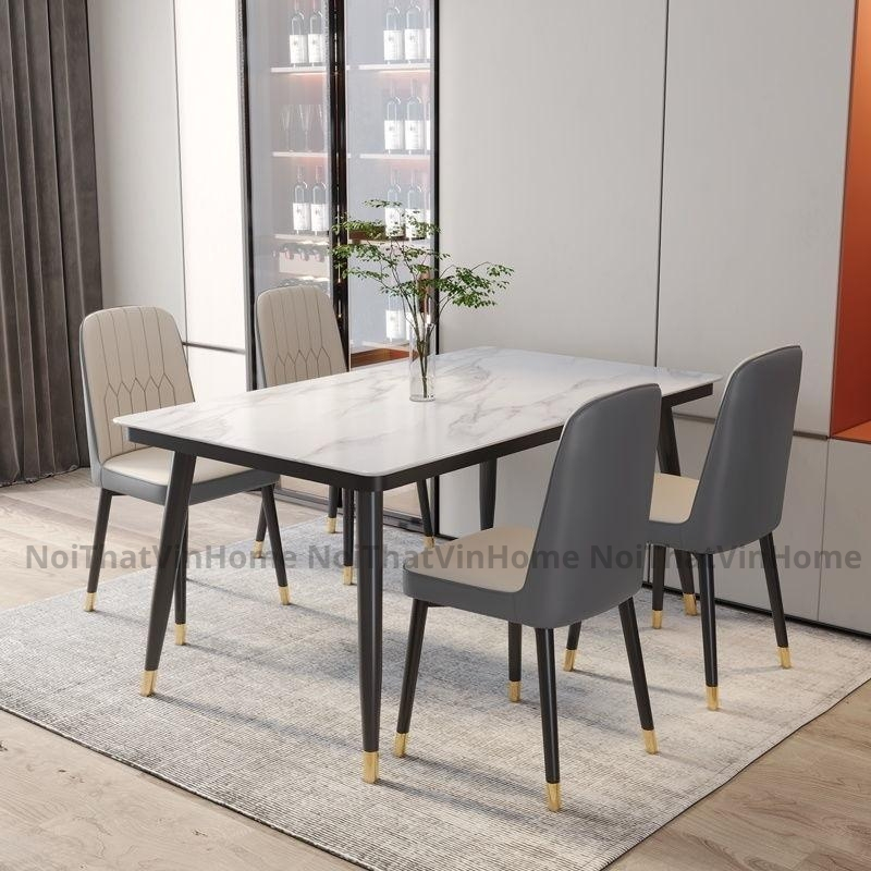 Bàn Ăn Mặt Đá, Bàn Ăn Đa Năng, Bàn Ăn Phòng Bếp, Bàn Ăn Hiện Đại Bàn Ăn Hàng Nhập Khẩu Cao Cấp - Nội Thất Vin Home