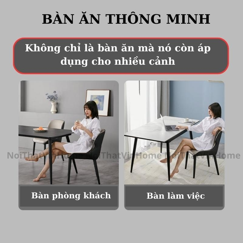 Bàn Ăn Mặt Đá, Bàn Ăn Đa Năng, Bàn Ăn Phòng Bếp, Bàn Ăn Hiện Đại Bàn Ăn Hàng Nhập Khẩu Cao Cấp - Nội Thất Vin Home