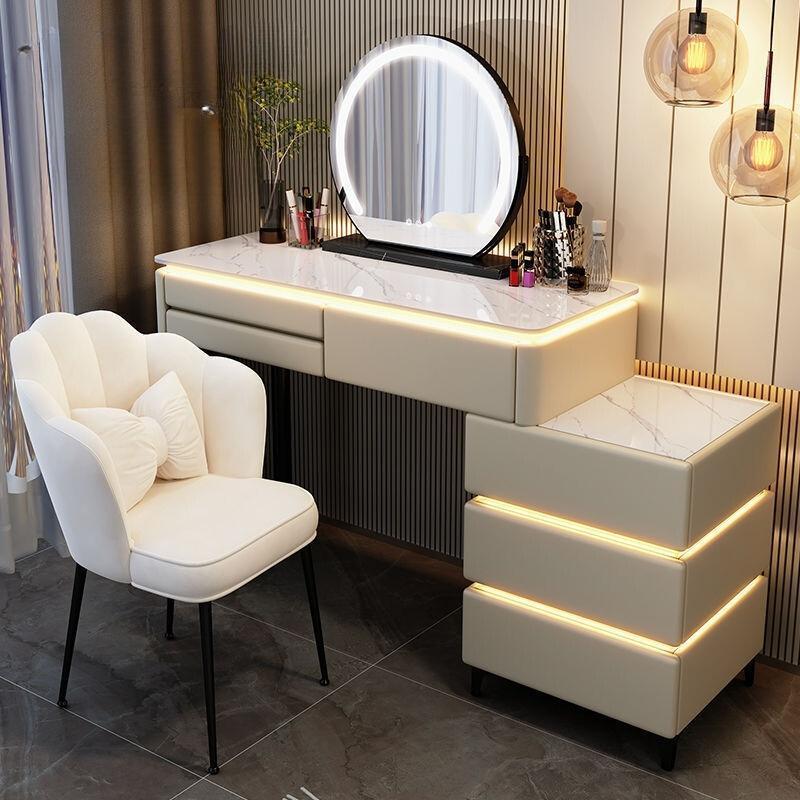 Bàn trang điểm thông minh sạc không dây loa Bluetooth màu trắng led nhẹ nhàng quý phái SANG TRỌNG và lịch lãm