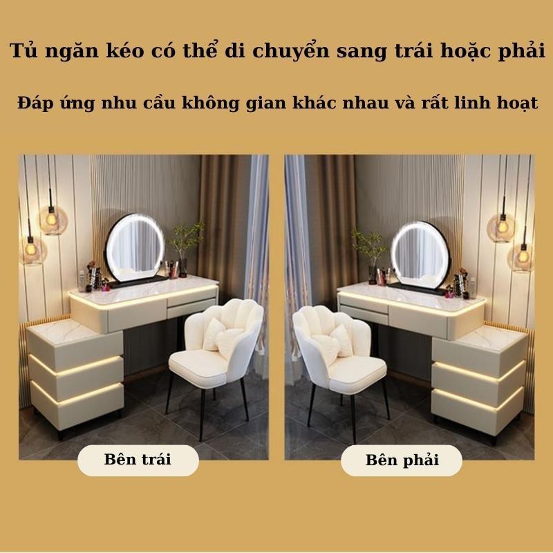Bàn trang điểm thông minh sạc không dây loa Bluetooth màu trắng led nhẹ nhàng quý phái SANG TRỌNG và lịch lãm