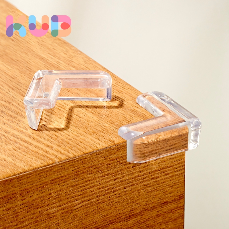 Bộ bảo vệ góc cạnh bàn ghế bằng nhựa PVC mềm trong suốt KUB cho bé