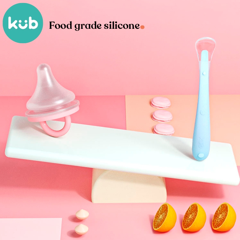 Thìa ăn dặm silicon mềm KUB không chứa BPA cho bé