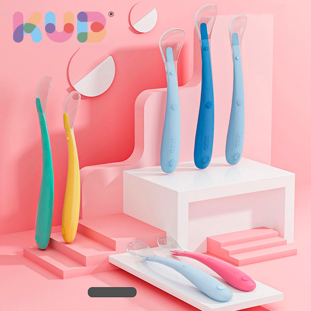 Thìa ăn dặm silicon mềm KUB không chứa BPA cho bé