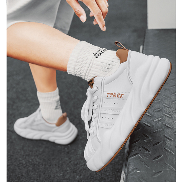 Giày thể thao sneaker nam bản street style dây to , đế tăng cao mũi sò new 2023