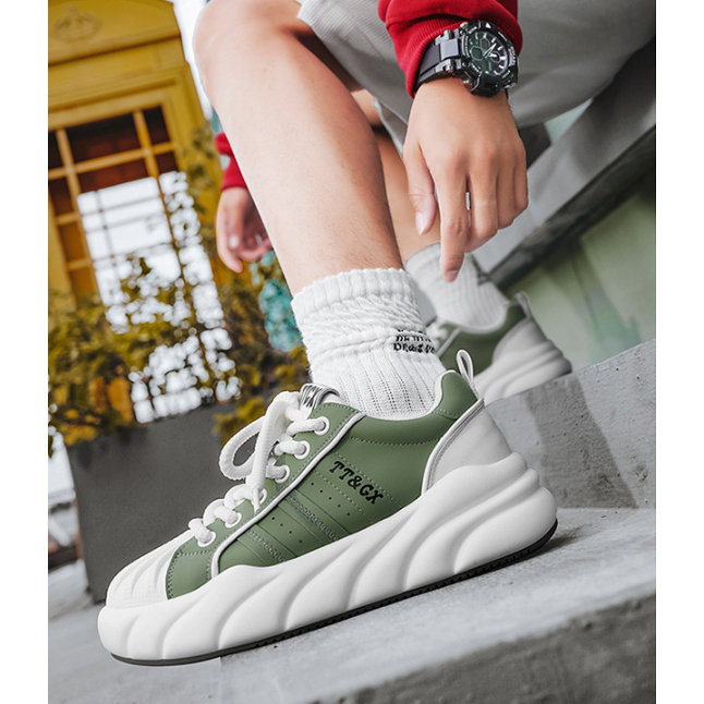 Giày thể thao sneaker nam bản street style dây to , đế tăng cao mũi sò new 2023