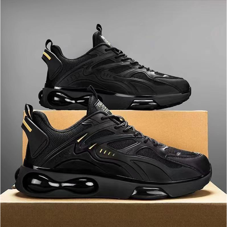 - Giày thể thao sneaker nam full black 2 bản phối new 2023 B9