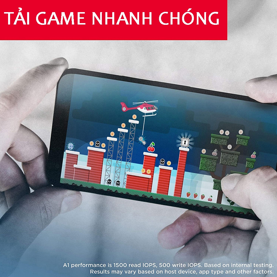 Thẻ nhớ MicroSDHC 512GB/256GB/128GB 100MB/s Tương thích với điện thoại di động Android, ios, máy chơi game
