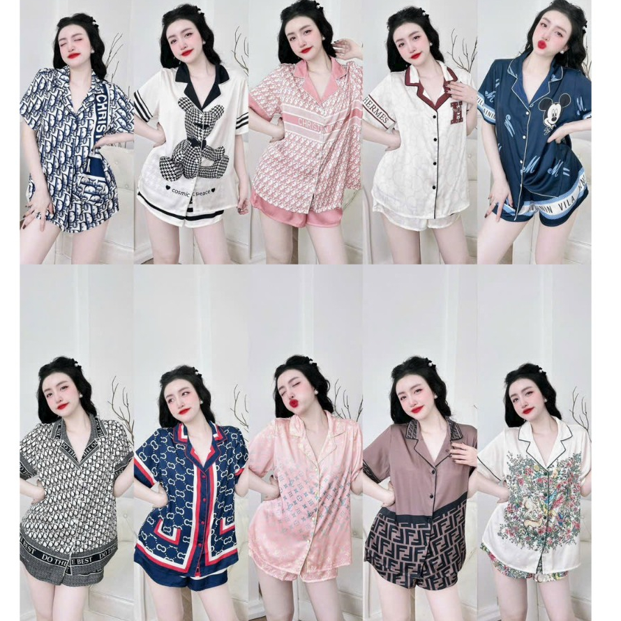 Bộ đùi nữ bigsize dưới 70kg mặc nhà thoải mái dễ thương vải lụa latin loại 1 mịn mát MY STORE