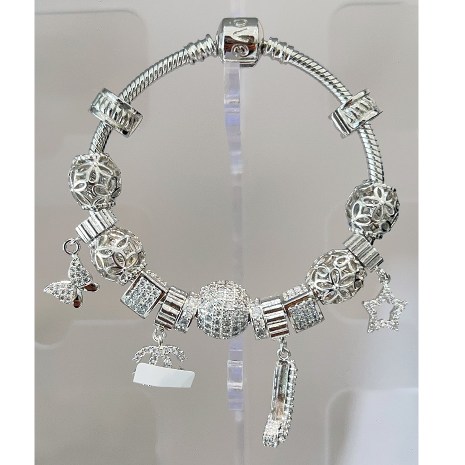 Vòng Tay Pandra Unisex Đính Đá 15 Charm Cá Tính Romhouse (Hộp Panxin)