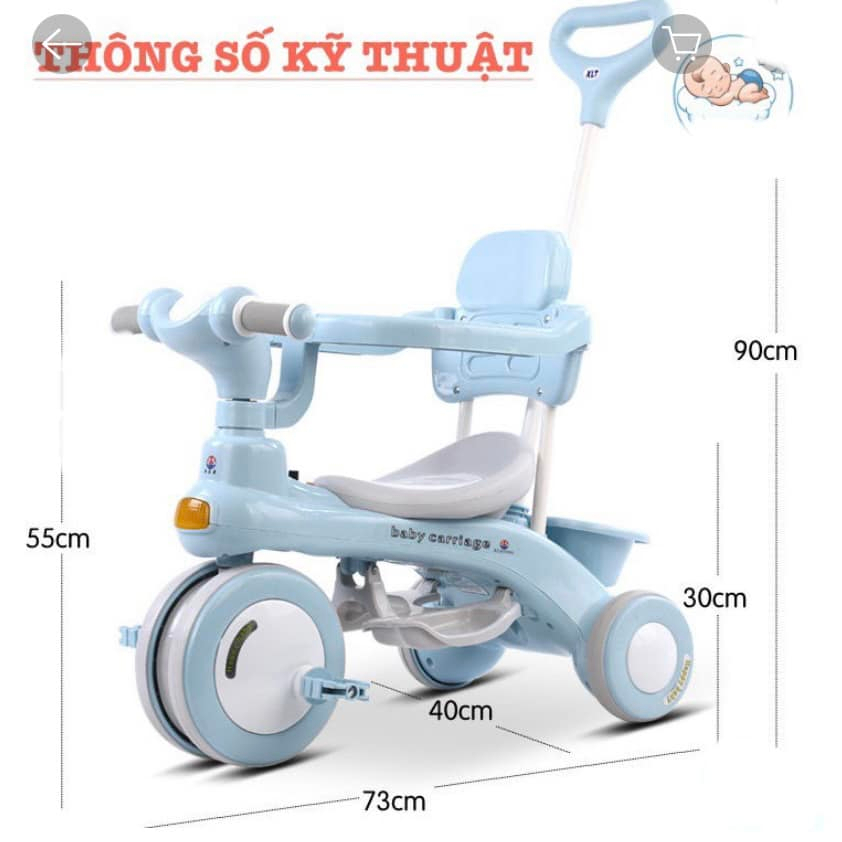 XE ĐẨY CHO BÉ -XE ĐẨY EM BÉ CAO CẤP 618 CÓ NHẠC VÀ ĐÈN