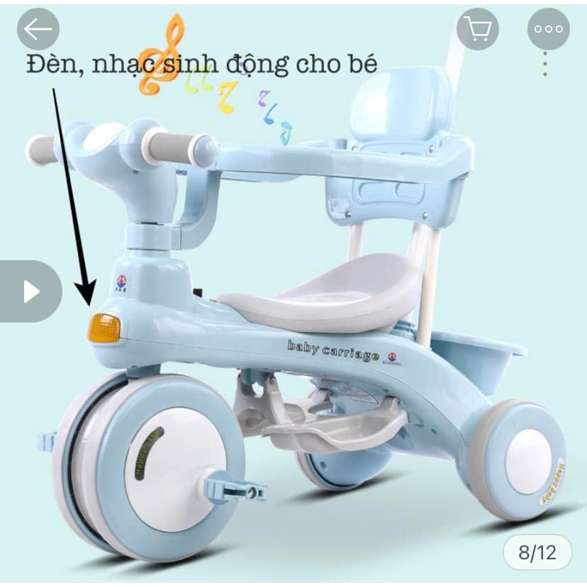 XE ĐẨY CHO BÉ -XE ĐẨY EM BÉ CAO CẤP 618 CÓ NHẠC VÀ ĐÈN