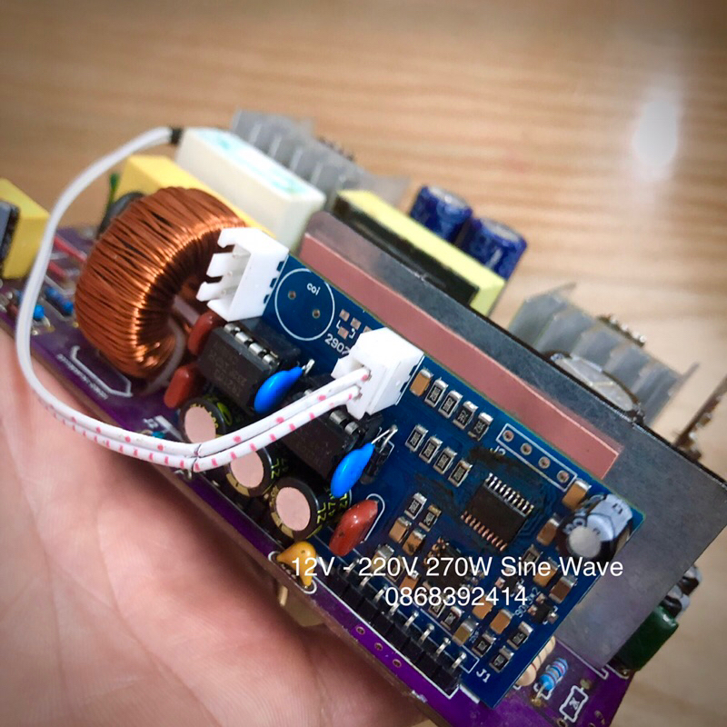 Mạch inverter 12V lên 220V 270W SINE CHUẨN