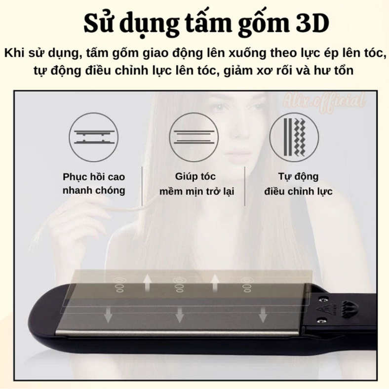 Máy ép tóc duỗi tóc Nam - Nữ Hàn Quốc 3 in 1, Máy ép tóc Kemei KM-329 có thể điều chỉnh nhiệt độ khi sử dụng