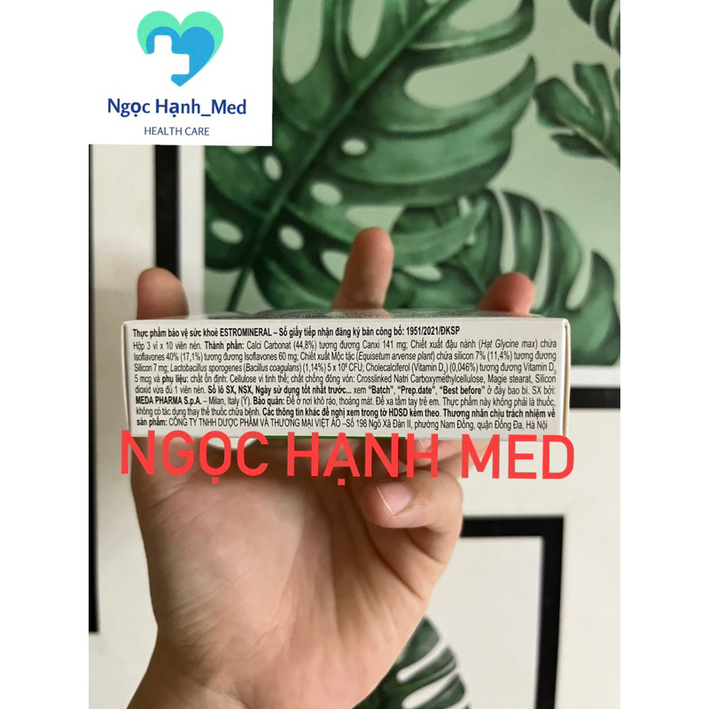 Estromineral Viên uống cải thiện chứng tiền mãn kinh hộp 30 viên