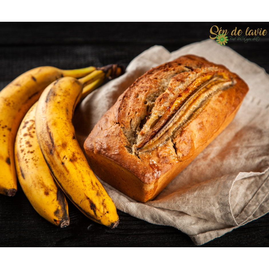 Combo Bánh Chuối Bột Nguyên Cám gồm Bột trộn sẵn, nguyên liệu và vật dụng làm bánh chuối- Banana Bread