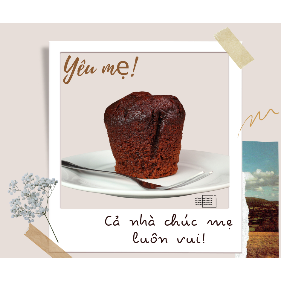 Combo Bánh Chocolate Cupcake gồm Bột trộn sẵn, nguyên liệu và vật dụng làm Bánh Chocolate Cupcake - Sén de Lavie