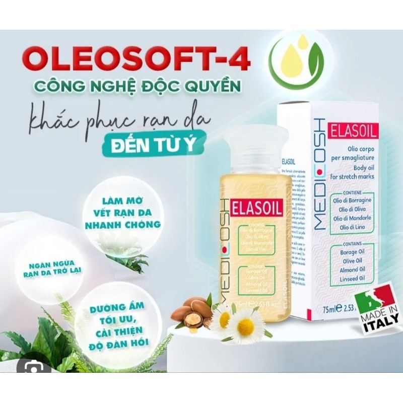 Dầu Rạn Da Hữu Cơ Medicosh Elasoil, Giúp Phòng Và Làm Mờ Rạn Da Cho Bà Bầu