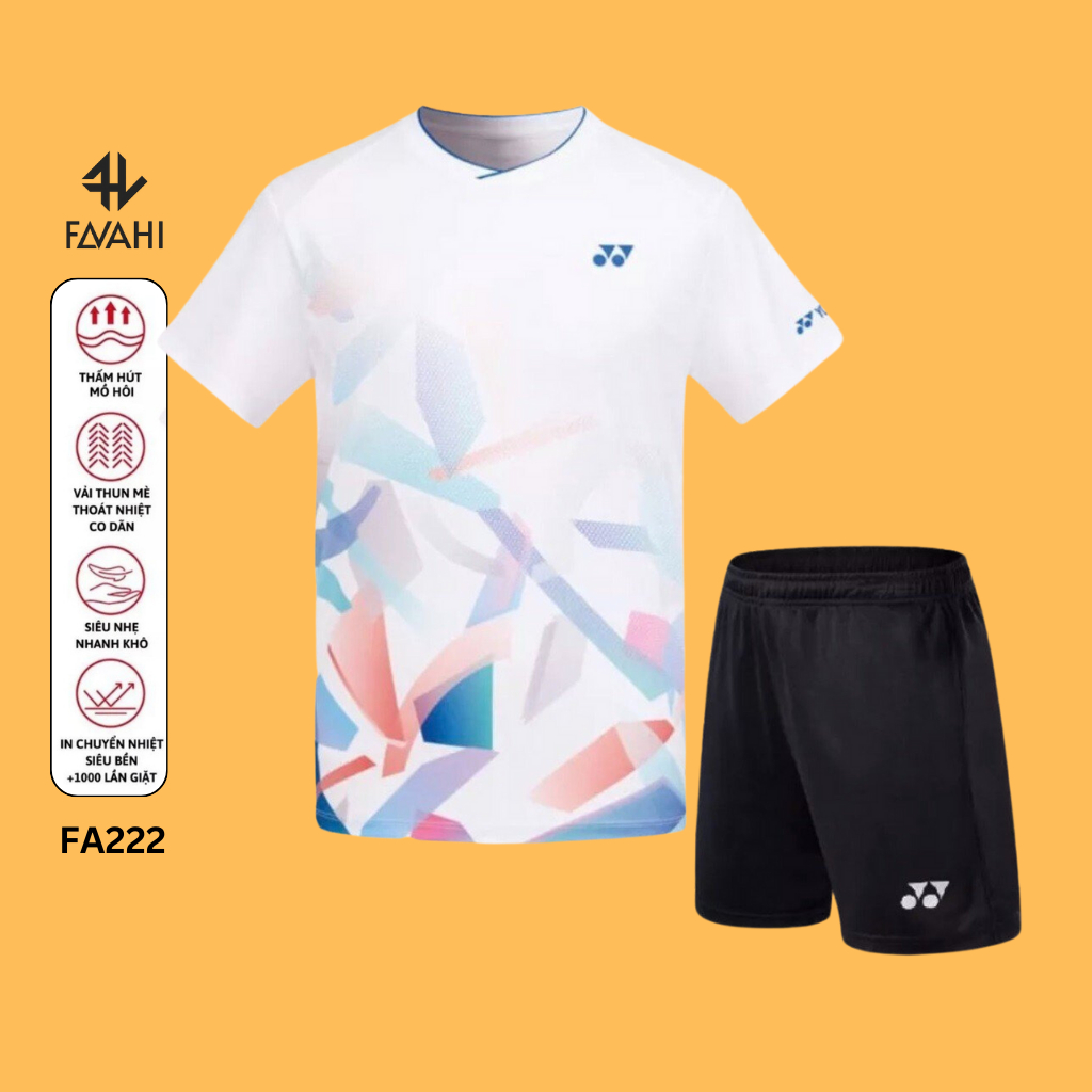 Áo cầu lông, quần cầu lông Yonex FA222 chuyên nghiệp mới nhất sử dụng tập luyện và thi đấu cầu lông FAVAHI SPORT